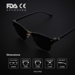 Rimless Polarized Sunglasses for Men and Women Semi-Rimless Frame Driving Sun glasses 100% UV Blocking - CG18NX7AHDN $19.49