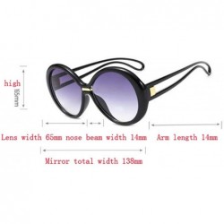 Round Fashion small round frame sunglasses - women's men's two-tone sunglasses - H - CW18ROZNHE8 $37.70