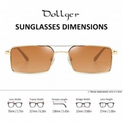 Rectangular Retro Rectangle Sunglasses for Women Men Vintage Square Shades Sun Glasses Fashion UV Protection Eyewear - Brown ...