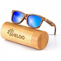 Wayfarer Bamboo Wood Polarized Sunglasses For Men&Women Retro Style 100% UV400 - 108 - CG18X5OUCXQ $30.90