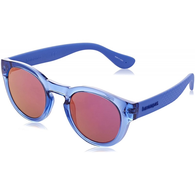 Round Trancoso/M Unisex Round Sunglasses- 49mm - Blu Bluet - C1111L1542D $52.84