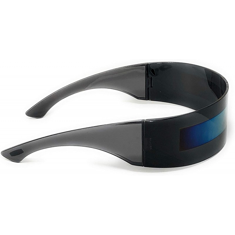 Futuristic Cyclops Alien Shield Sunglasses Monoblock Black Framemulticolor Gold Ck12cowdv8l 