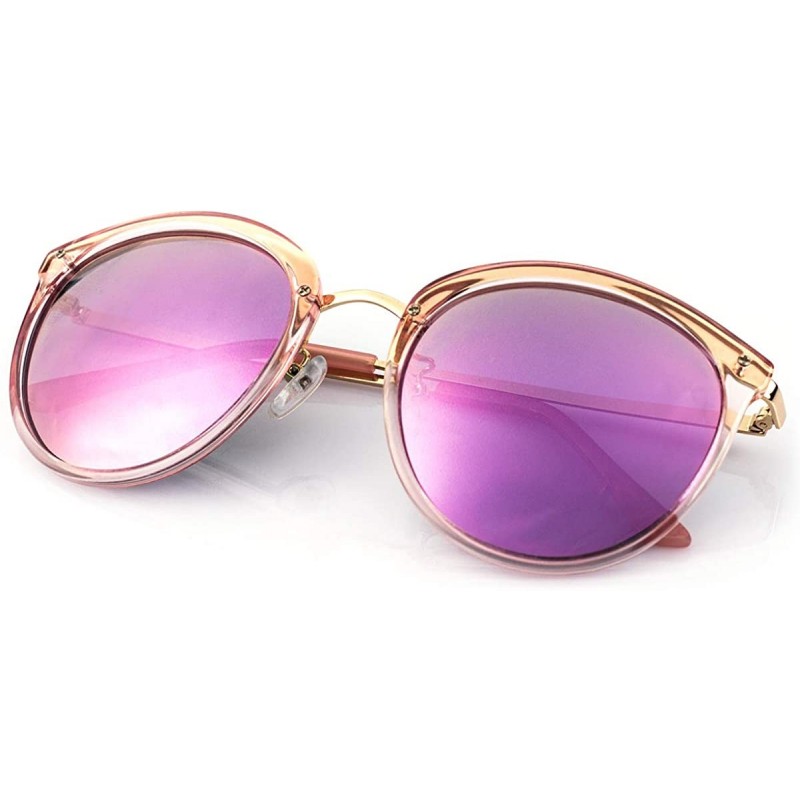 Oversized Retro Classic Polarized Sunglasses for Women-UV400 Lens sunglasses for female fashion Pop Sun Eye Glass - CW18QWZSX...