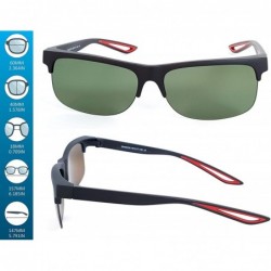 Sport Fit Over Polarized Sunglasses Driving Clip on Sunglasses to Wear Over Prescription Glasses - Black-red-green - CL18SHSE...