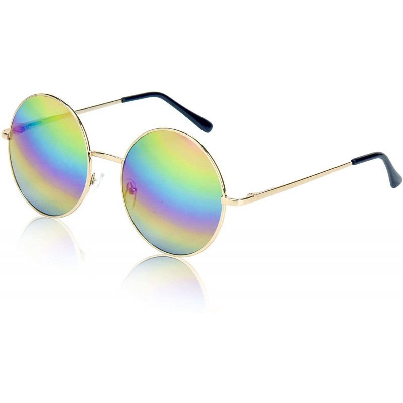 Big Round Sunglasses Retro Circle Tinted Lens Glasses UV400