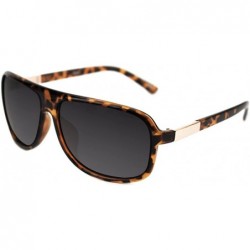 Aviator Unisex Plastic Aviator Polarized Sunglasses P2425 - Tortoise - CG17YQS0ROX $9.98