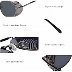 Round Good Omens Steampunk Style Round Vintage Polarized Sunglasses Retro Eyewear Protection Matel Frame - C7195WLX4M3 $9.50