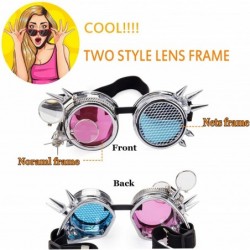 Goggle Steampunk Kaleidoscope Goggles Rainbow Crystal - Colorful+silver - CY18KA7E3HS $12.61