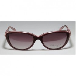 Round 7249k Womens/Ladies Designer Full-rim Gradient Lenses Sunglasses/Shades - Plum - CT127ZA36AN $15.93