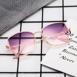 Round Fashion Sunglasses Classic Retro Irregular sun glasses Unisex Polarized Sunglasses - Purple - C518T5MUTRX $11.41