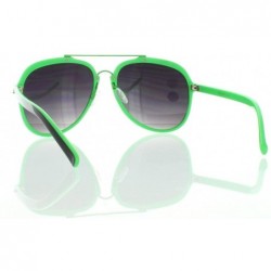 Aviator Green Aviator Sunglasses with Black Lens 100% UV400 - CX12MCXQ9V3 $10.87