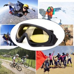 Goggle Snowboard Protection Windproof Motorcycle - Yellow - CX18KOK3KSD $7.73