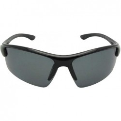 Wrap 1.1mm Thick Polarized Lens Wrap Around Sunglasses PSR51 - Black Frame Gray Lenses - CE18LZ22CE3 $12.09