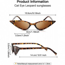 Goggle Cat Eye Leopard Sunglasses Retro Cat Eye Sunglasses Leopard Sunglasses for Women - Brown - C019240WNSD $12.10