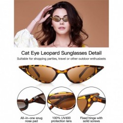 Goggle Cat Eye Leopard Sunglasses Retro Cat Eye Sunglasses Leopard Sunglasses for Women - Brown - C019240WNSD $12.10