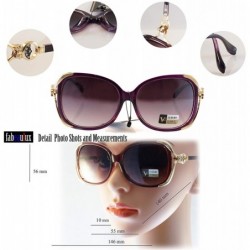 Butterfly Luxury Rhinestone Ribbon Jewel Temple Oversize Butterfly Sunglasses A219 - Wine Red/ Black Gr - C918H8M74QI $16.84