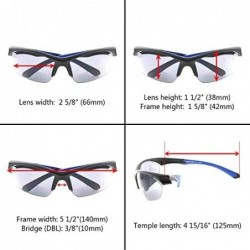 Rimless Retro Mens Womens Sports Half-Rimless Bifocal Sunglasses - Pearly Silver - CL189AHX39G $17.44