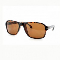 Rectangular Mens Stylish Casual Fashion Soft Rectangular Frame Sunglasses - Tortoise - C911XMGE7UP $9.62