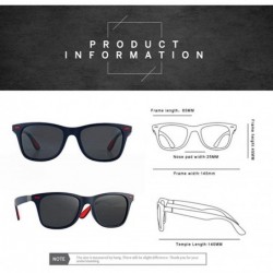 Sport Sunglasses Classic Retro Square Frame Polarized UV400 Drive Outoodr Sports 1 - 3 - CU18YQUSK8R $8.26