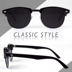 Rimless Polarized Sunglasses for Men Retro Classic Square Frame Shades SR003 - X Black Frame Grey Lens/Polarized - CP18NO077O...