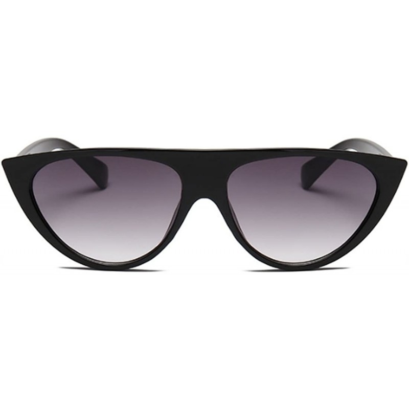 Goggle cat eyes female sunglasses personality fashion street trend sunglasses - Black Ash - CT18EH3Y4SU $9.46