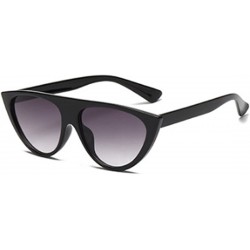 Goggle cat eyes female sunglasses personality fashion street trend sunglasses - Black Ash - CT18EH3Y4SU $9.46