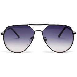 Oval 2019 new fashion trend double beam frog mirror unisex big frame half frame brand designer metal sunglasses - C818NGT35DK...