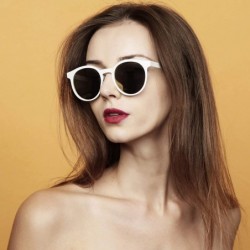 Oversized 96105-1 Premium Metal Womens Mens Mirror Flat Candy Sunglasses - White/ Gold - C218O8T98MR $17.00