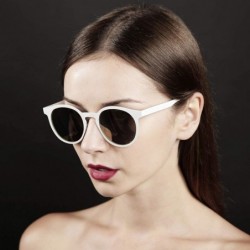 Oversized 96105-1 Premium Metal Womens Mens Mirror Flat Candy Sunglasses - White/ Gold - C218O8T98MR $17.00