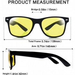 Sport Polarized Sunglasses 80's Retro Classic Stylish For Men Women - Black&night Yellow - CS18MGKCWEI $10.17