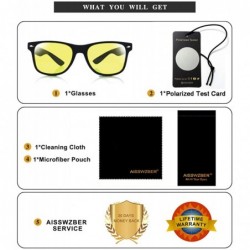 Sport Polarized Sunglasses 80's Retro Classic Stylish For Men Women - Black&night Yellow - CS18MGKCWEI $10.17