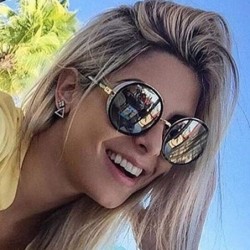 Goggle Gothic Steampunk Round Sunglasses Mirror Goggle Luxury Fashion Sun Glasses Women Vintage Oculos Shades - C0197Y7EUGN $...