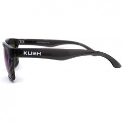 Wrap Kush Mens Color Mirrored Sport Horn Rim Slate Frame Agent Sunglasses - Teal - CK12N8SJDHC $10.73