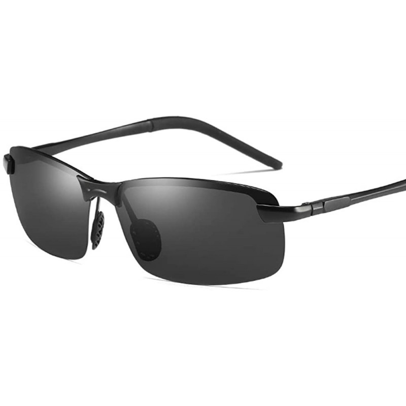 Round Sunglasses Polarized Teardrop Men's Sunglasses Classic Design UV Cut Sunglasses MDYHJDHHX - Black - CW18X6N8D9L $24.27