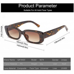 Rectangular Vintage Rectangle Small Frame Sunglasses Fashion Designer Square Shades for Women - CF190S9SH00 $9.81