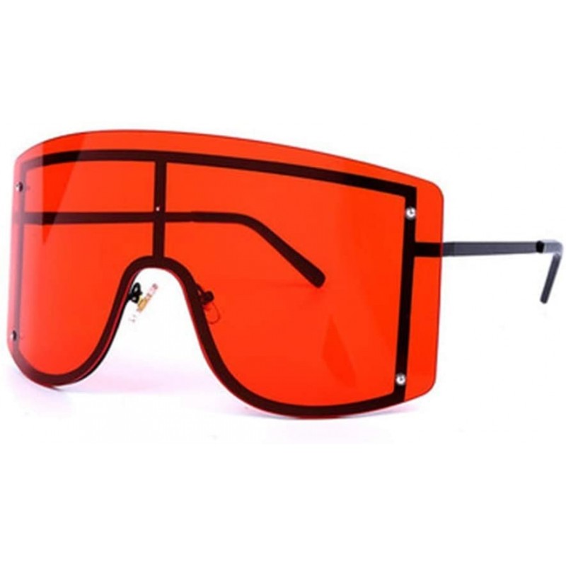 Goggle Big Frame Personality Sunglasses Windproof Sunglasses Colorful Frame Goggles - 2 - CZ190EY67H8 $27.58