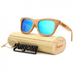 Goggle Ladies Sunglasses Women Polarized Retro Vintage Sun Glasses Men Wood Bamboo Sunglasses Designer Square Glasses - C118X...