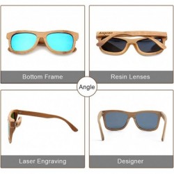 Goggle Ladies Sunglasses Women Polarized Retro Vintage Sun Glasses Men Wood Bamboo Sunglasses Designer Square Glasses - C118X...