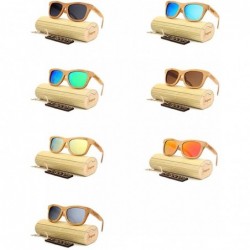 Goggle Ladies Sunglasses Women Polarized Retro Vintage Sun Glasses Men Wood Bamboo Sunglasses Designer Square Glasses - C118X...