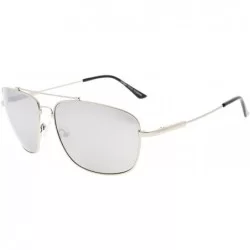 Rectangular Memory Bifocal Sunglasses Bendable Titanium Reading Sunglasses - Silver Frame Silver Mirror - C218036GGHX $28.96