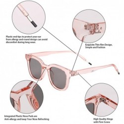 Oversized Vintage Sunglasses Womens Mens Plastic Frame UV400 with Sunglasses Case U573 - Pink - CP18I6603DZ $9.09