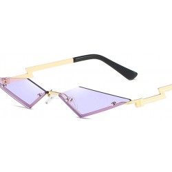 Rimless Rimless Sunglasses Creative Eyeglasses Party Glasses Funny Photo Eyewear for Man Woman - Purple - C4196U42TOU $11.77