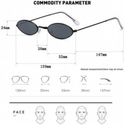 Oval Sunglasses Personality Streetwear SliveYellow - Slivegrey - CM194DXQL2Q $24.98