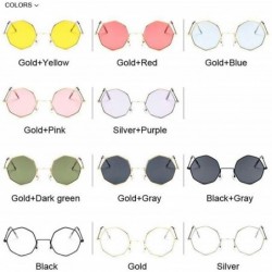 Oval Fashion Unisex Polygon Sunglasses Women Classic Sea Gradient Shades Sun Glasses Small Square Alloy Mirror - CK198ZAA3IA ...