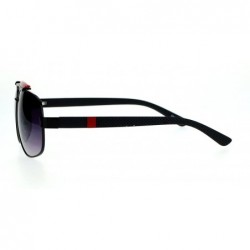 Square Vintage Top Bar Square Navigator Sunglasses Unisex Designer Fashion UV 400 - Black Red - CB187K4IAH2 $12.99