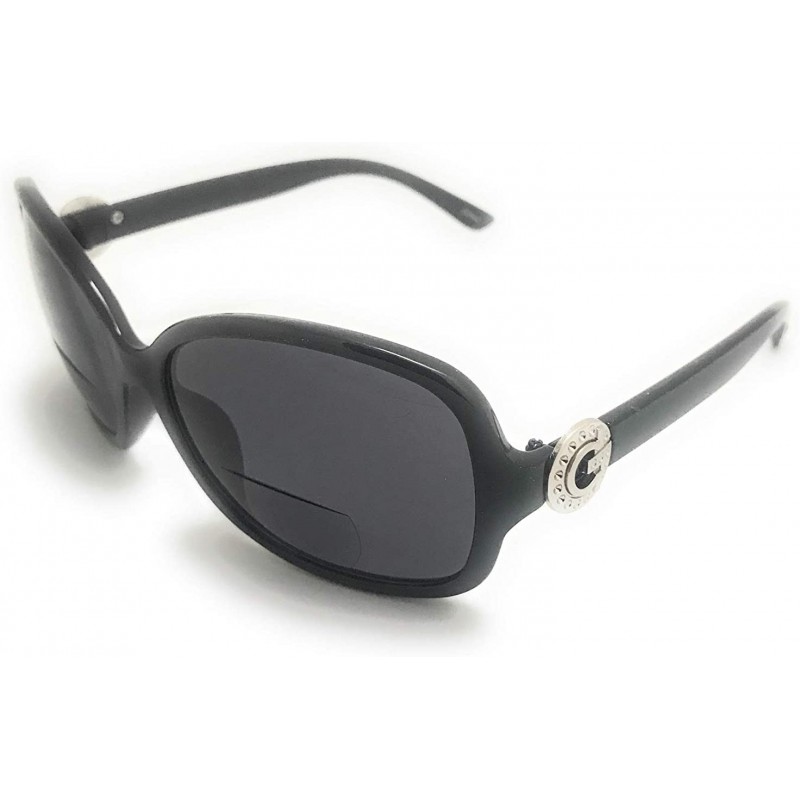 Oval Nearly Invisible Line Bifocal Sunglasses Oval Reading Glasses - Black - C5198CD59KZ $9.29