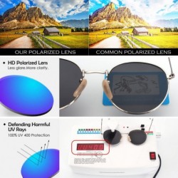 Cat Eye Retro John Lennon Sunglasses for Men Women Polarized Hippie Round Circle Sunglasses MFF7 - A Black Grey - CJ17YIQ4AUG...