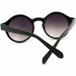 Round Unisex Round Keyhole Sunglasses Vintage Retro Circle Frame - Black - CV11S4XQTEX $9.53