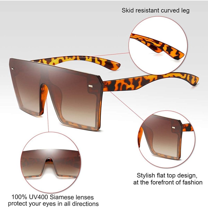 Oversized Square Sunglasses for Women Men Retro Shades Fashion Big