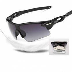 Rimless Polarized Sunglasses Men Explosion Proof Baseball - Black Frame Blue - CW190DTZNTI $15.73